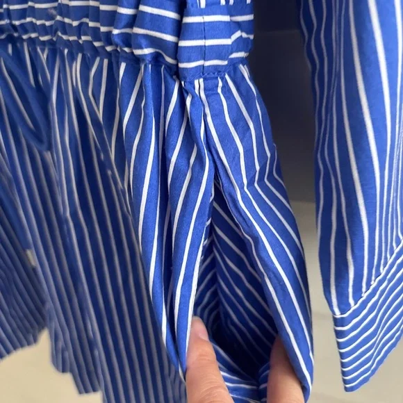 pistola Amelie Ultramarine Striped Shorts Romper One piece. Size Small NWT - Picture 11 of 13